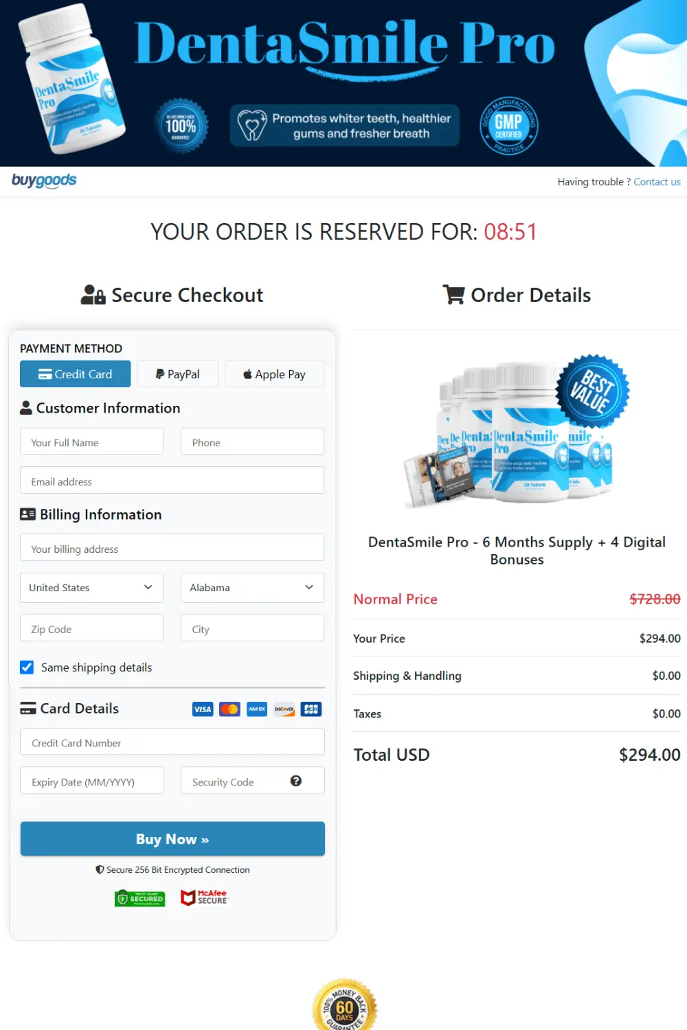 dentasmile pro order page